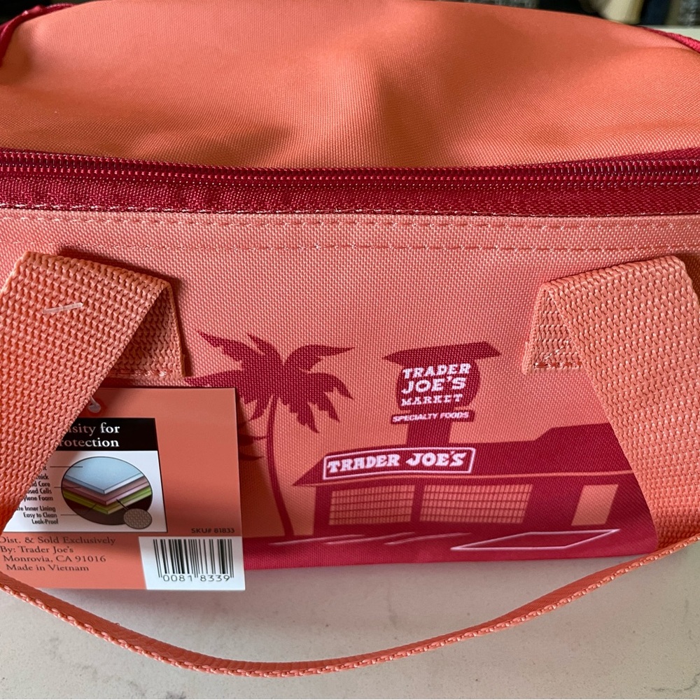 Limited Edition Trader Joe’s Peach/Pink Insulated Tote Bag - Price Drop!